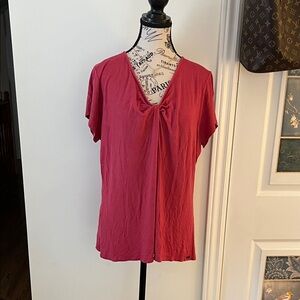 🫏Izod Women's Short Sleeve Red Top